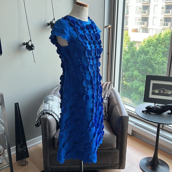 New Paskal Laser Cut Circle Scalloped A-Line Dress Size Medium - Picture 5 of 9